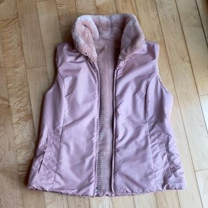 Liz Claiborne reversible faux fur vest